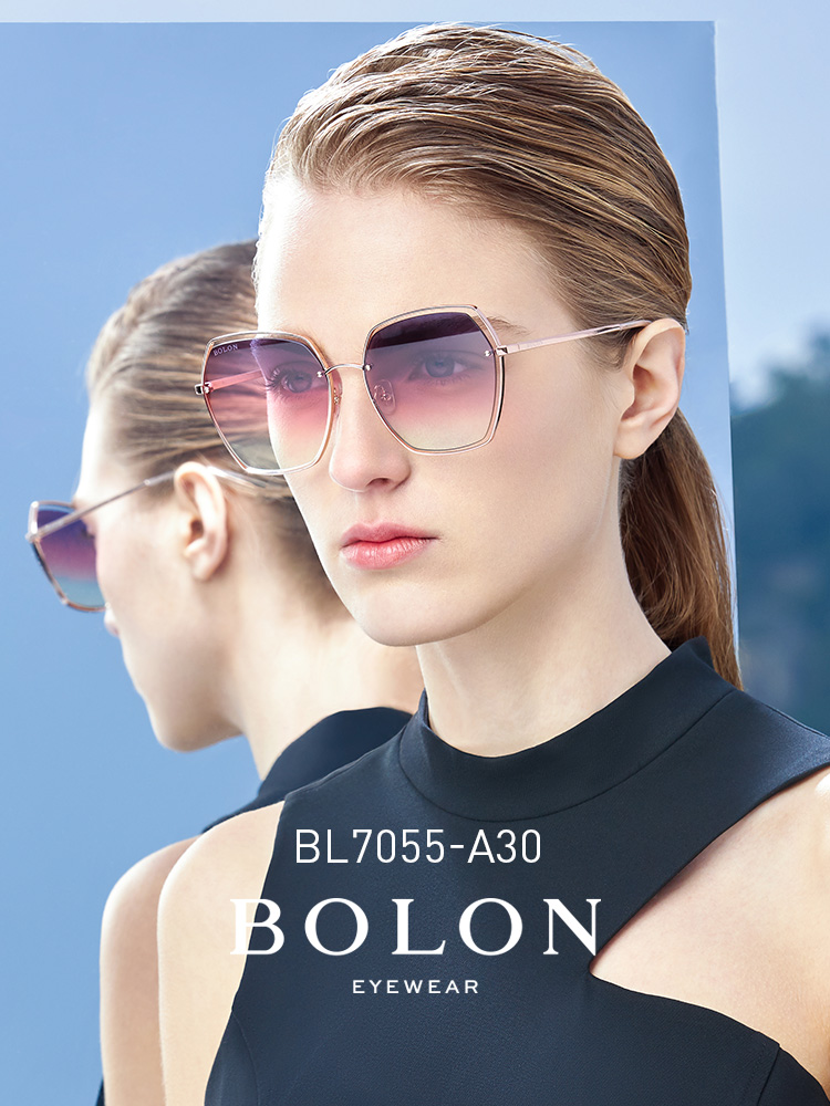 BOLON Tyrannosaurus sunglasses women's personality trend metal frame sunglasses gradient color lens glasses BL7055