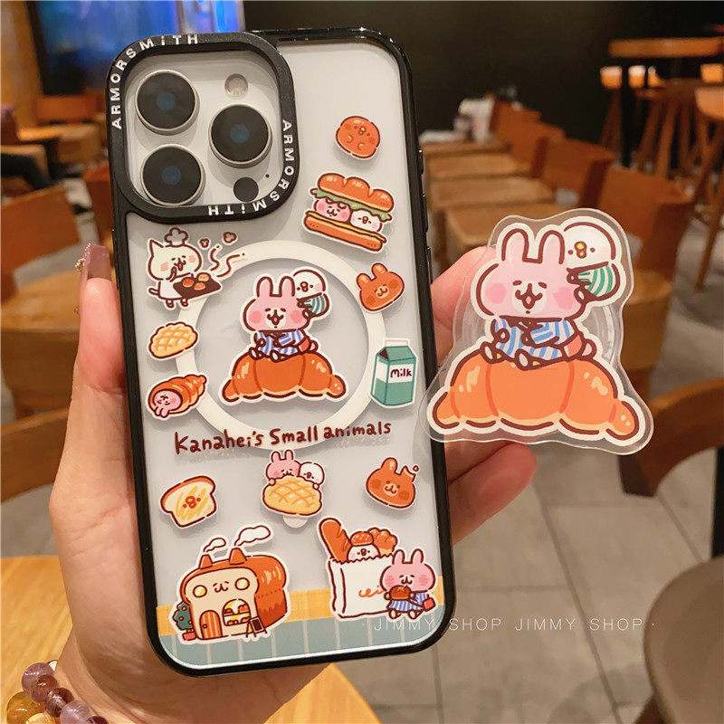 可爱卡通面包卡娜赫拉适用iPhone17/17promax手机壳16promax彩绘磁吸壳13苹果14Pro全包壳15Pro