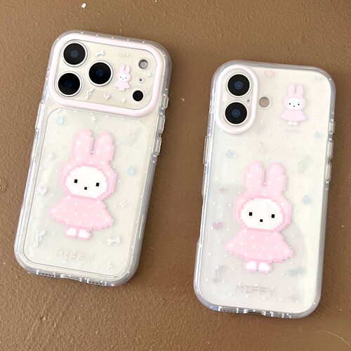 可爱雨衣兔子适用iPhone17/17promax手机壳16promax光面壳苹果16Pro全包壳15Pro