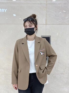 2023年春款女权1255休闲显瘦西服外套加肥加大码女装上衣