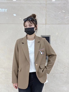 2023年春款女权1255休闲显瘦西服外套加肥加大码女装上衣
