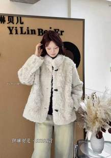 伊琳贝儿55396大码毛毛外套新年款