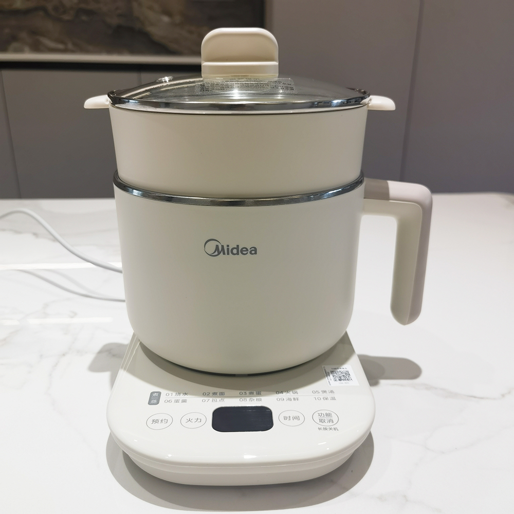 Midea/美的 MK-YSG-02C电火锅小功率多功能迷你小电锅蒸煮锅宿舍