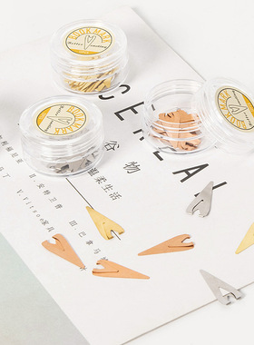 创意水滴造型金属书签夹中国风 不锈钢学习办公资料整理文创文具