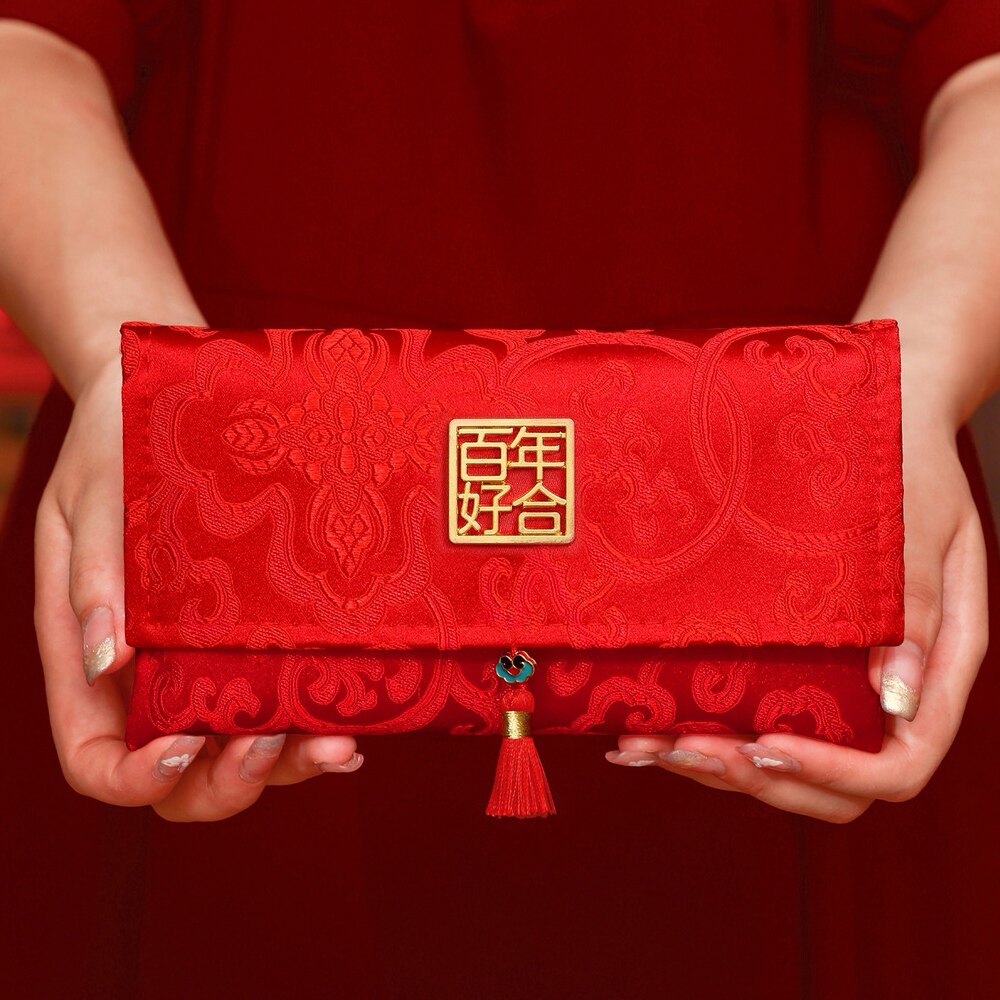 2026新款高档布艺红包结婚专用万元改口喜包大号高级感婚礼利是封