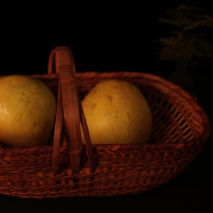 复古竹编收纳篮手提编织收纳筐家居装 饰橱柜陈列道具 饰篮子民宿装