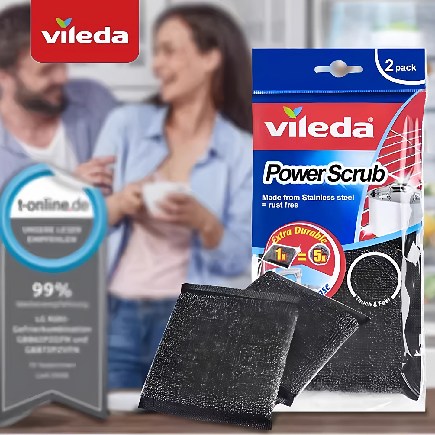 德国微力达百洁布钢丝海绵擦