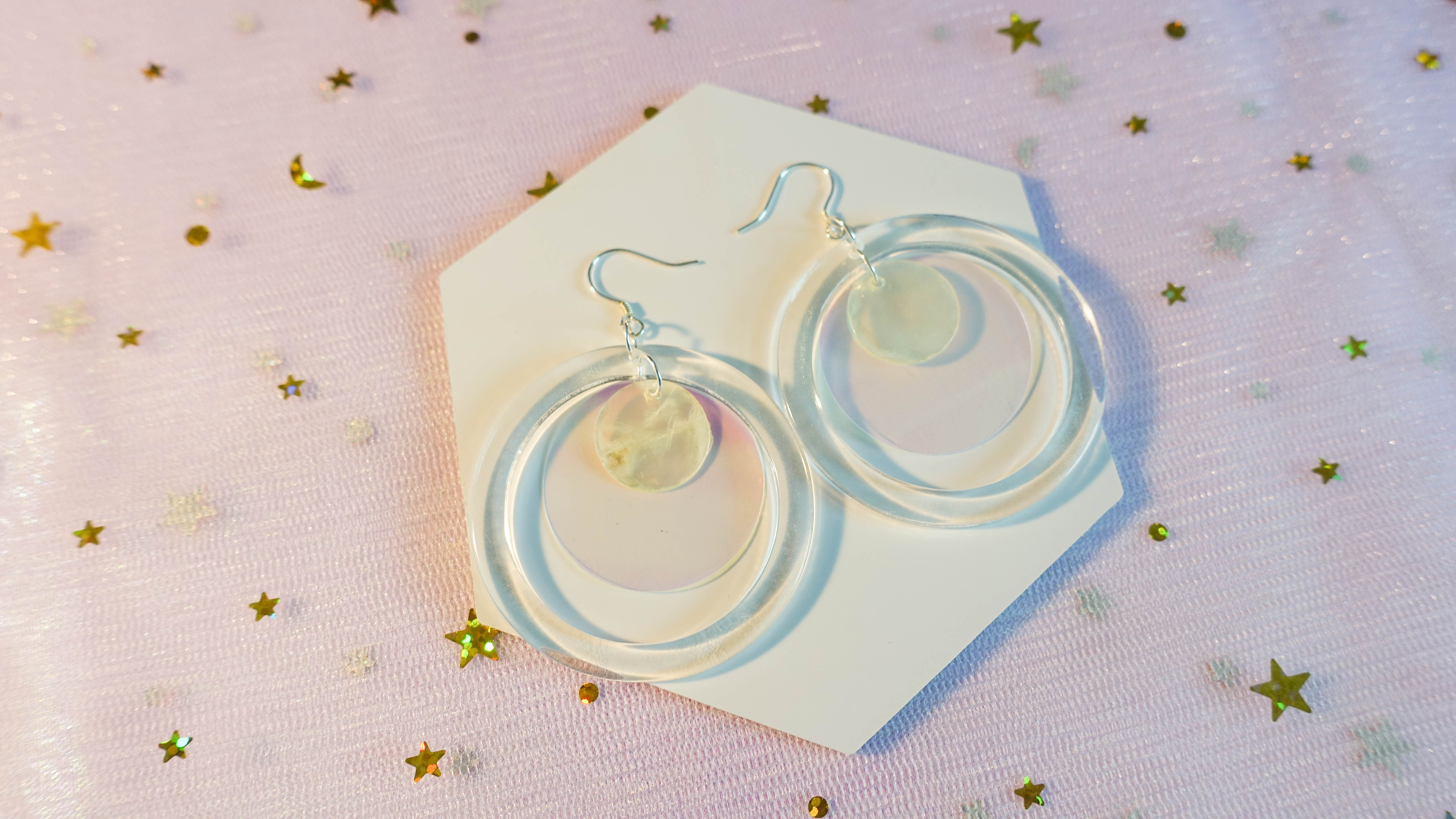 ¡¾ÑÀ¿Ú°×É̵꡿͸Ã÷´ó»·ÀØÉäÁÁƬ¶À¼ÒÔ´´chic ins925ÒøÊÖ¹¤¶ú»·