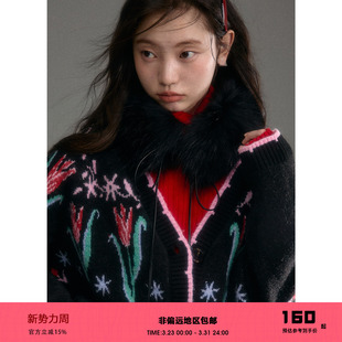 有耳uare原创设计 多穿法系带蝴蝶结狐狸毛腰带毛领围脖