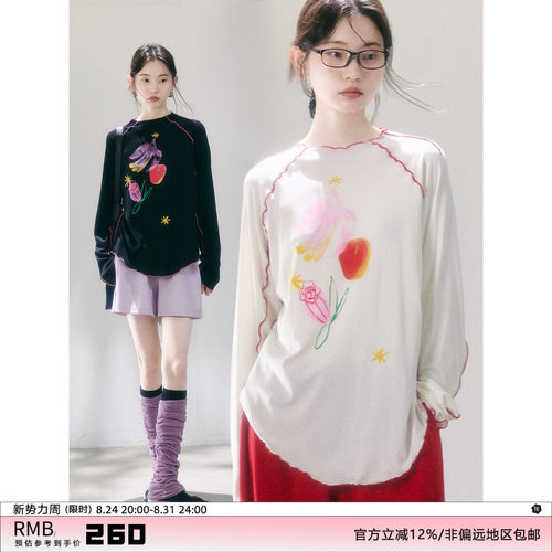 有耳uare莱赛尔天丝晕染印花罩衫