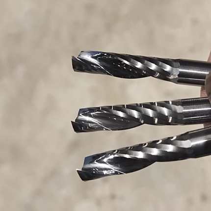 3.175mm钨钢单刃螺旋铣刀 亚克力密度板切割电脑数控木工雕刻刀具
