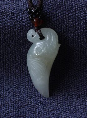 奇钰轩 南阳天然独山玉吊坠大象玉石小象挂件瑞兽项链玉坠