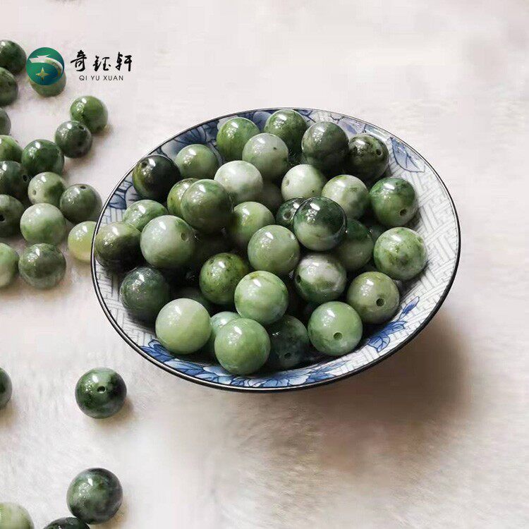 奇钰轩南阳天然独山玉 手串手链佛珠圆珠散珠12MM