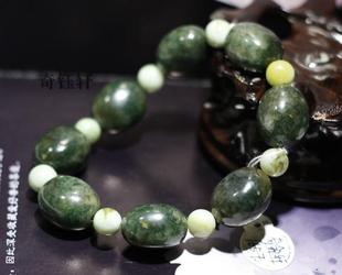 【奇钰轩】南阳独山玉 天然枣珠独山玉手链1657