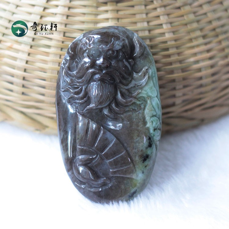 奇钰轩 天然南阳独山玉手把件钟馗把件车挂件玉石随身文玩2311706