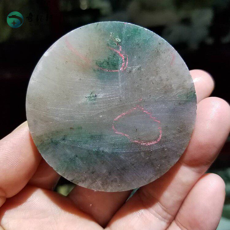 【奇钰轩】南阳独山玉 天然透水天蓝独山玉原石 挂件 手镯心原料