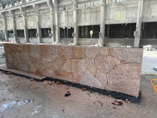 柏坡黄景墙石景墙柏坡凰景墙庭院石墙石围墙别墅石墙