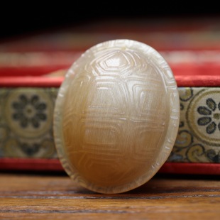 天然保真蜜色黑驴蹄子雕刻龟壳富甲天下手把件挂件摆件盘文玩饰品