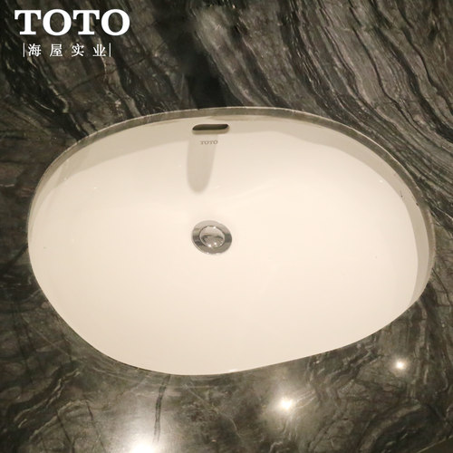 TOTO台盆嵌入式台下盆洗脸盆LW546B/548/537椭圆型洗脸盆 台下盆