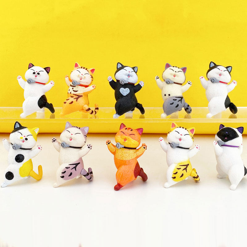 转身扭腰喝彩盲盒袋卡通公仔玩偶具模型动漫手办摆件可爱少女心萌