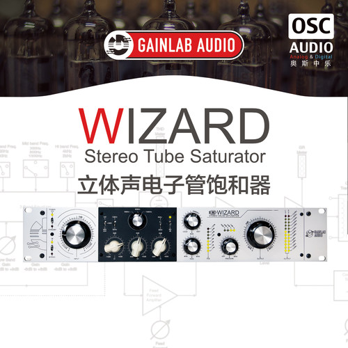 Gainlab Audio Wizard 立体声电子管饱和染色效果器 均衡动态控制
