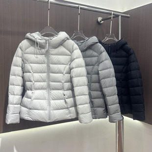 韩版 显瘦轻薄连帽羽绒服90%白鸭绒轻奢外套2025冬上衣 小蛮腰修身