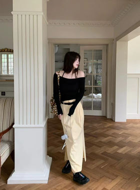 现货秒发handwash正品2025新款法式精品显瘦遮肉百搭休闲通勤半裙