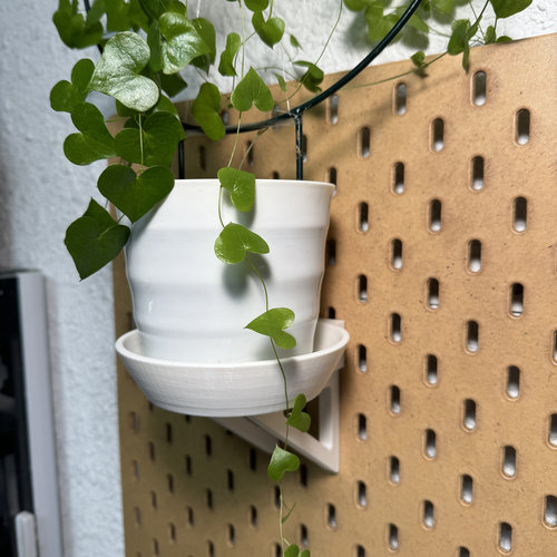 洞洞板配件 绿植花盆支架 圆孔洞洞板 上墙展示架