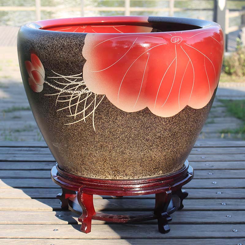 新款景德镇陶瓷花盆金