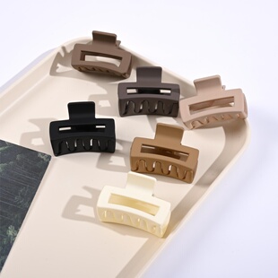 4cm经典百搭方块抓夹中号女士日常半扎发夹刘海侧边耳后夹子发饰