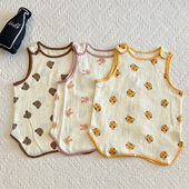 薄款 背心新生儿童防踢被婴儿夏装 睡衣1岁 纱布睡袋无袖 26宝宝夏季
