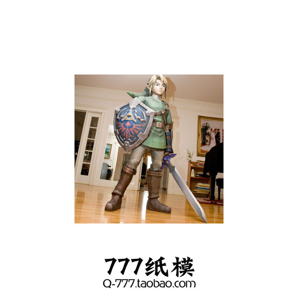 1:1塞尔达传说 LINK林克 高170或36厘米 游戏动漫人物 DIY纸模型