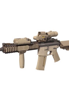 1:1 Scale MK-18 SPEC OPS Assault Rifle 步枪纸模型DIY不可发射
