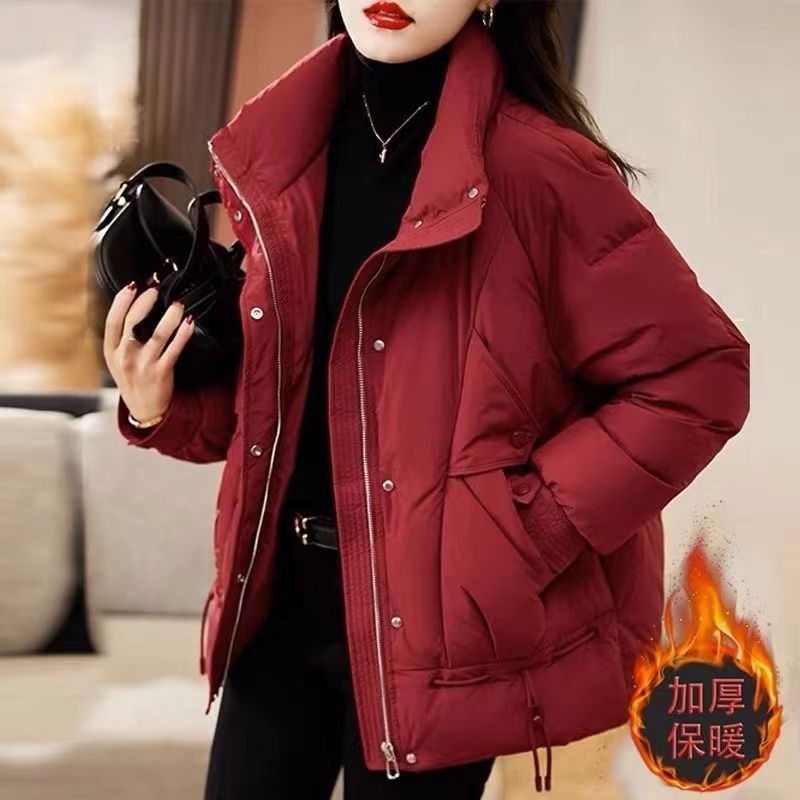 羽绒棉服女冬季2025新款宽松加厚棉袄女大码短款时尚外套小众