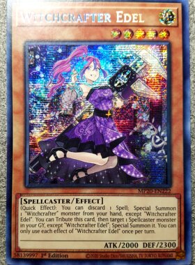 游戏王 美英一刷 MP20-EN222  SER 魔女术工匠·宝石女巫 B5B