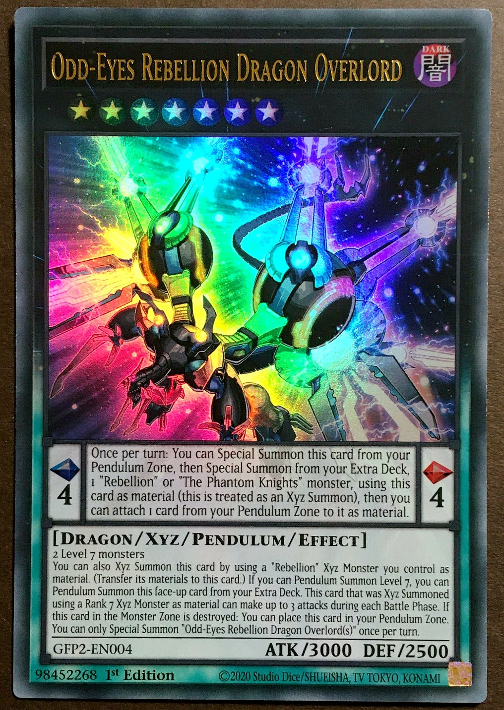 游戏王美英一刷gfp2-en004 ur 霸王黑龙 异色眼叛逆龙-霸王kd3os2