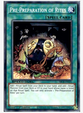 游戏王 美英一刷 SBCB-EN121 N 仪式的事前准备 下准备 N3A