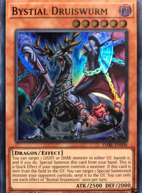 游戏王美英1刷CH01-EN013 UR深渊之兽 德鲁伊鳞虫尔伊德布鲁姆iQ1