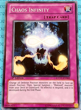 游戏王 美英一刷 EXVC-EN065 R  混沌无限 J8B