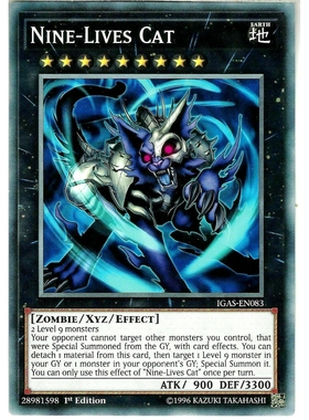 游戏王 美英一刷   IGAS-EN083 N 九命猫 JD1