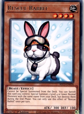 游戏王 美英一刷 KICO-EN034 R  救援兔  X2A