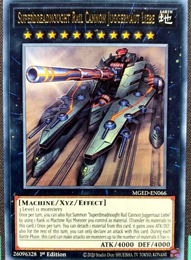 游戏王 美英一刷 MGED-EN066 金字R 超重型炮塔列车 破天巨爱 J6A