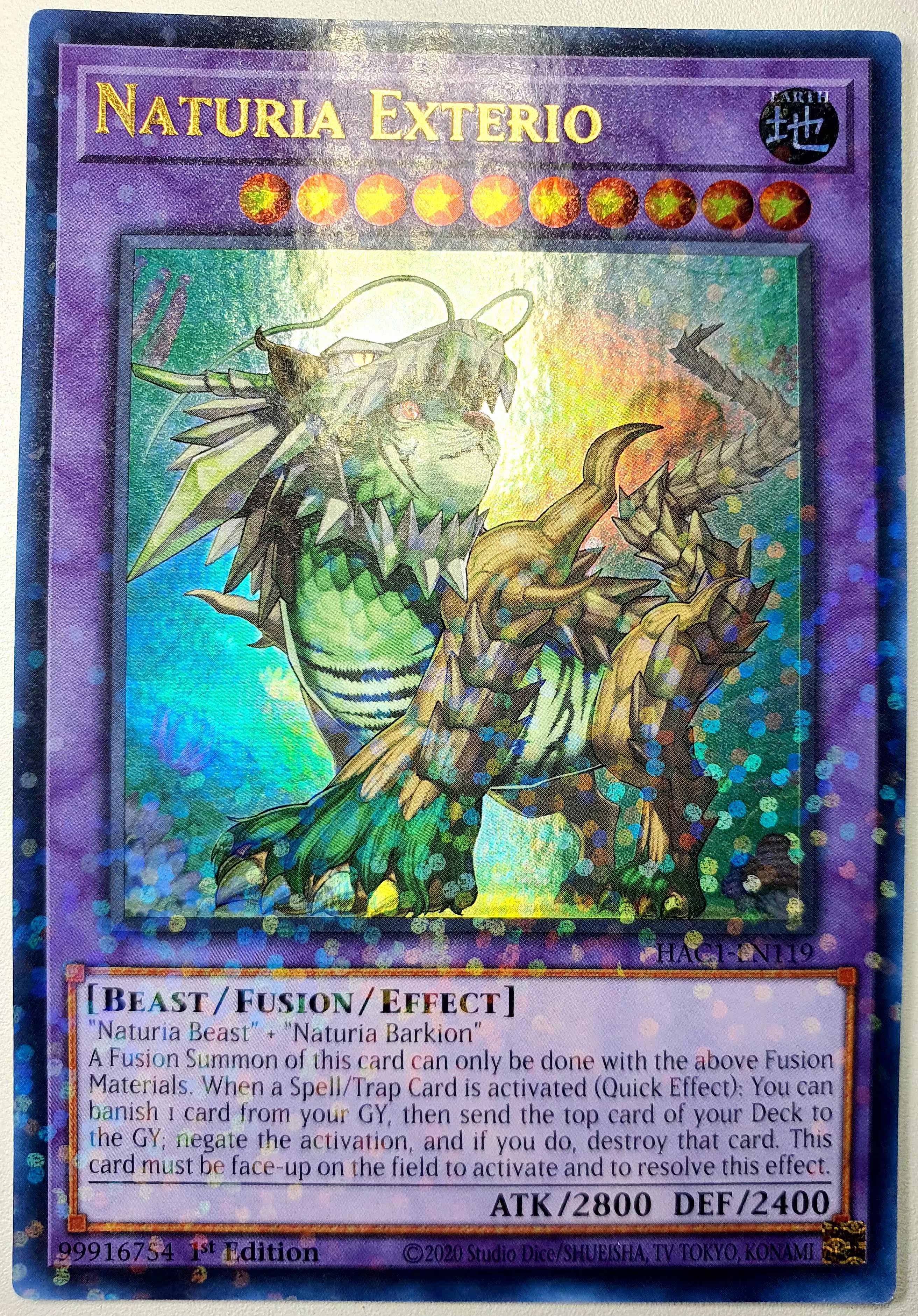 游戏王 美英一刷 HAC1-EN119 UPR  自然木龙兽  Y9C