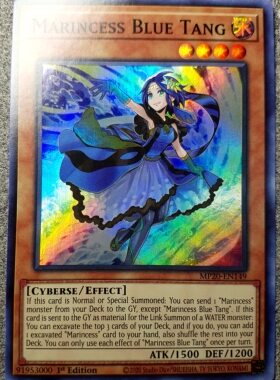 游戏王 美英一刷 MP20-EN149 SR 海晶少女 蓝倒吊 J4B