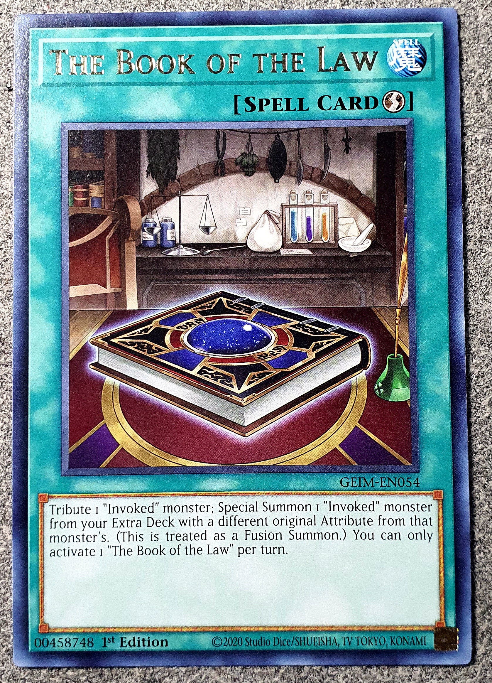 游戏王 美英一刷  GEIM-EN054 R 法之圣典  M7B