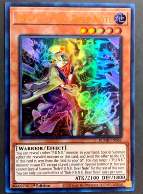 游戏王美英1刷BLMR-EN066 UR能－朋.克.鹿角音符 仙音G9A Noti in