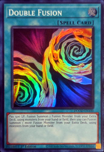 游戏王美英一刷DOOD-EN100 SR 二重融合 MT3