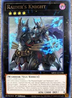 游戏王 美英一刷 MP21-EN019 R 袭击队骑士 JD3