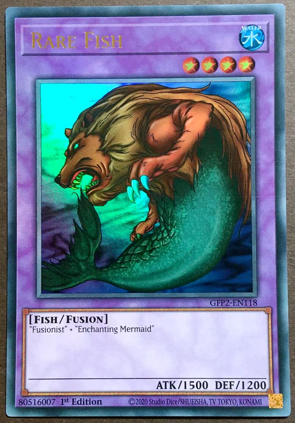 游戏王 美英一刷 GFP2-EN118  UR 珍鱼 BD1 BK2