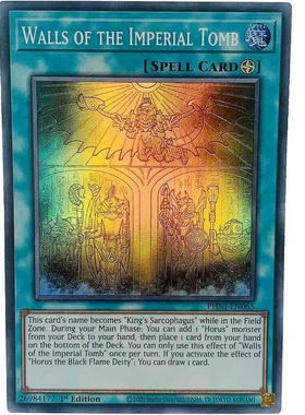 游戏王 美英一刷PHNI-EN065 SR 王墓之石壁 Walls  ia1